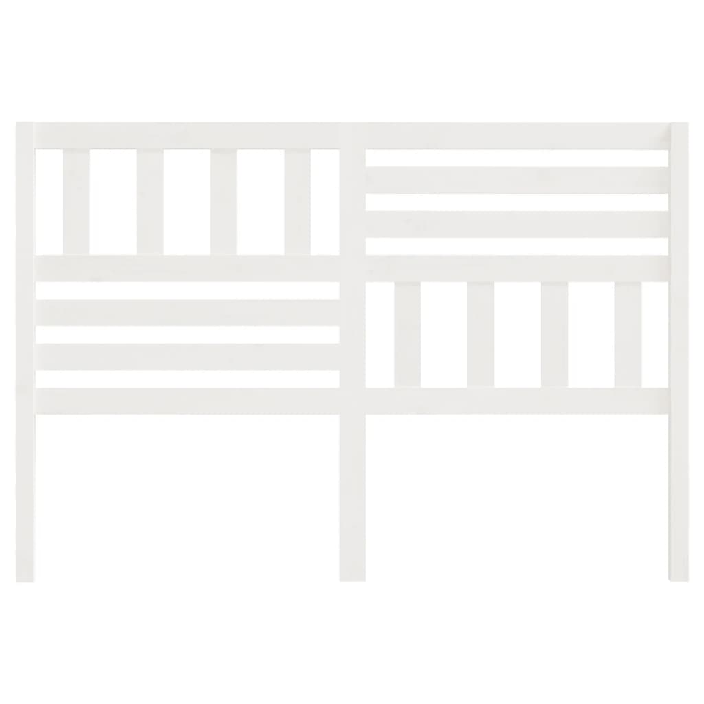 Bed Headboard White 146x4x100 cm Solid Wood Pine