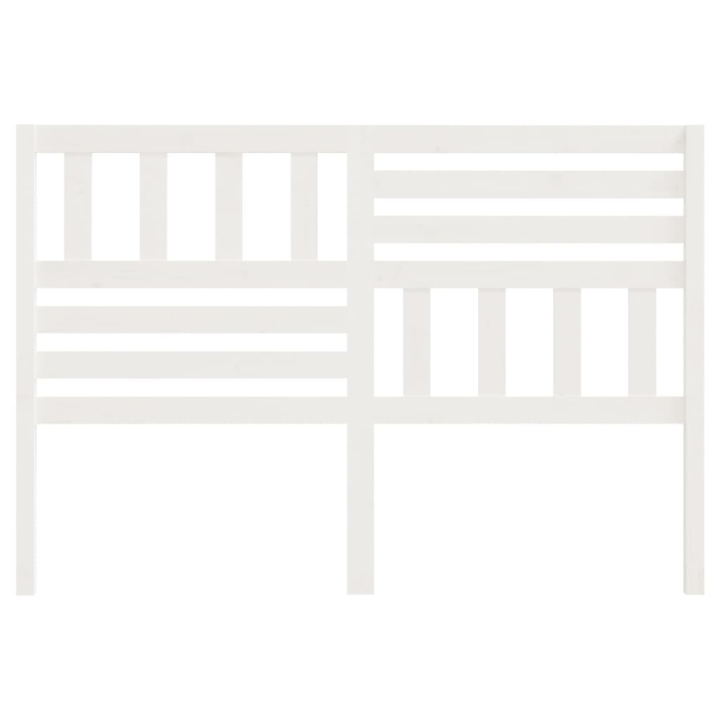 Bed Headboard White 166x4x100 cm Solid Wood Pine