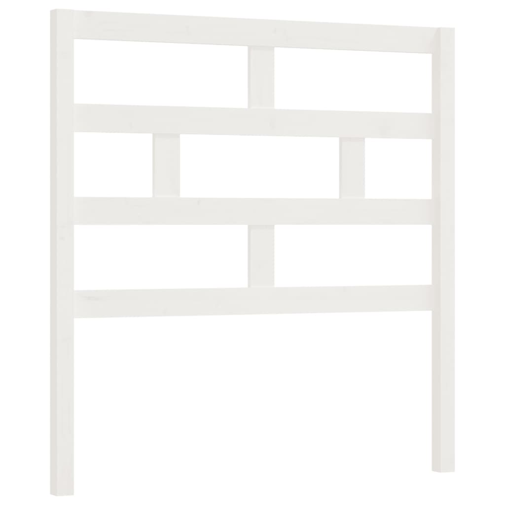 Bed Headboard White 81x4x100 cm Solid Wood Pine
