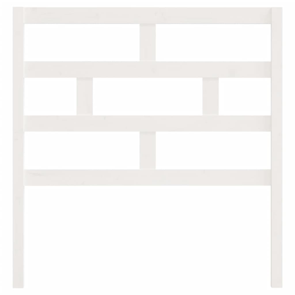 Bed Headboard White 81x4x100 cm Solid Wood Pine