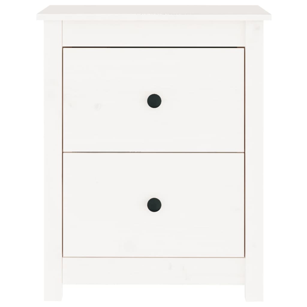 Bedside Cabinets 2 pcs White 50x35x61.5 cm Solid Wood Pine
