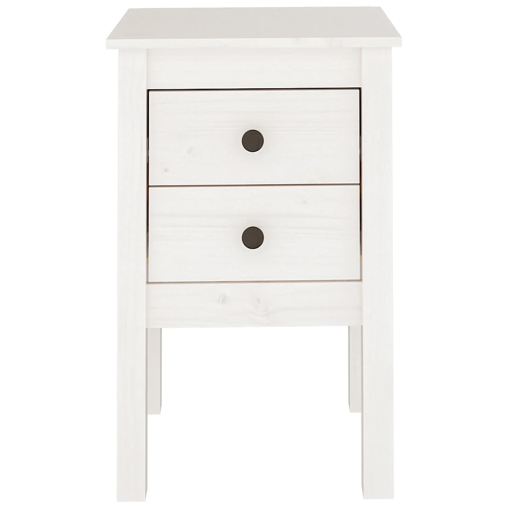 Bedside Cabinets 2 pcs White 40x35x61.5 cm Solid Wood Pine