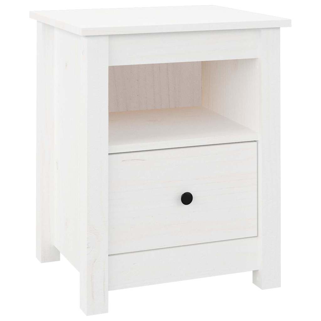 Bedside Cabinets 2 pcs White 40x35x49 cm Solid Wood Pine
