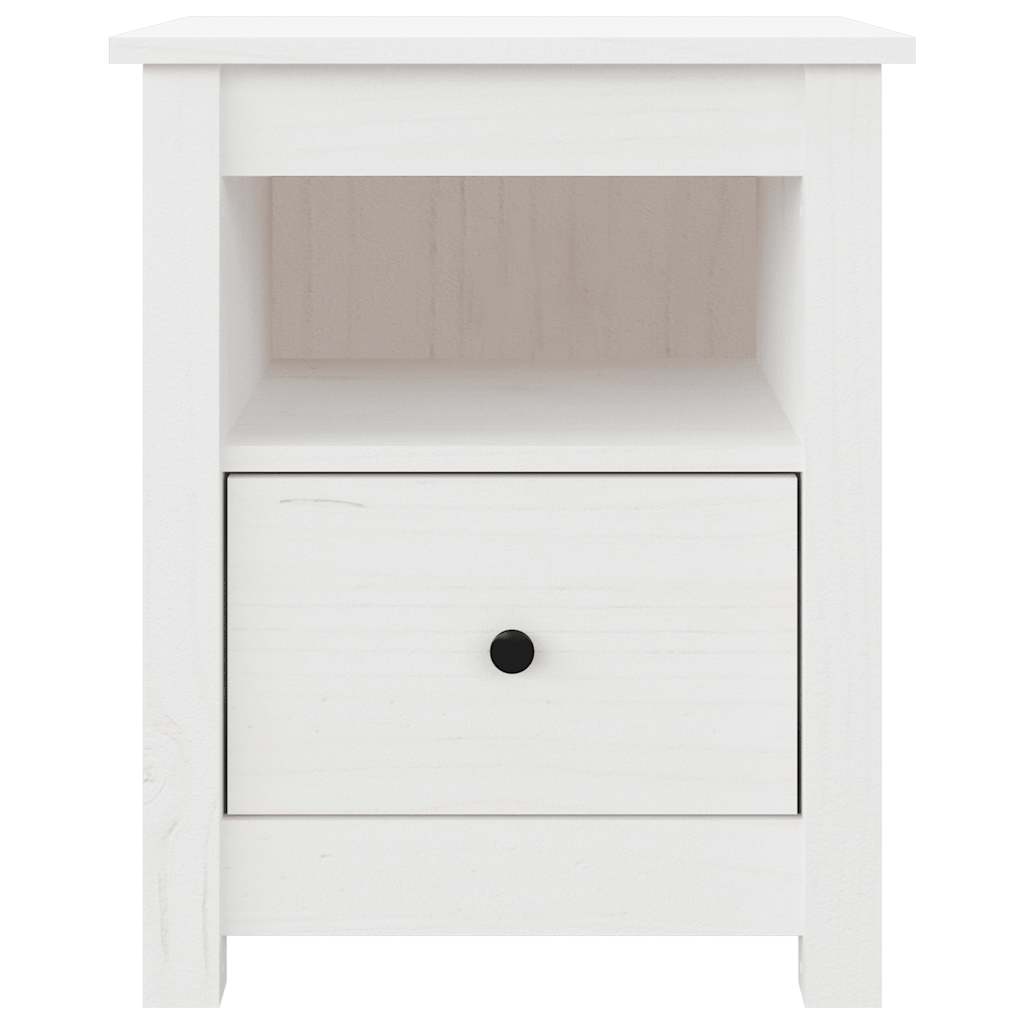 Bedside Cabinets 2 pcs White 40x35x49 cm Solid Wood Pine