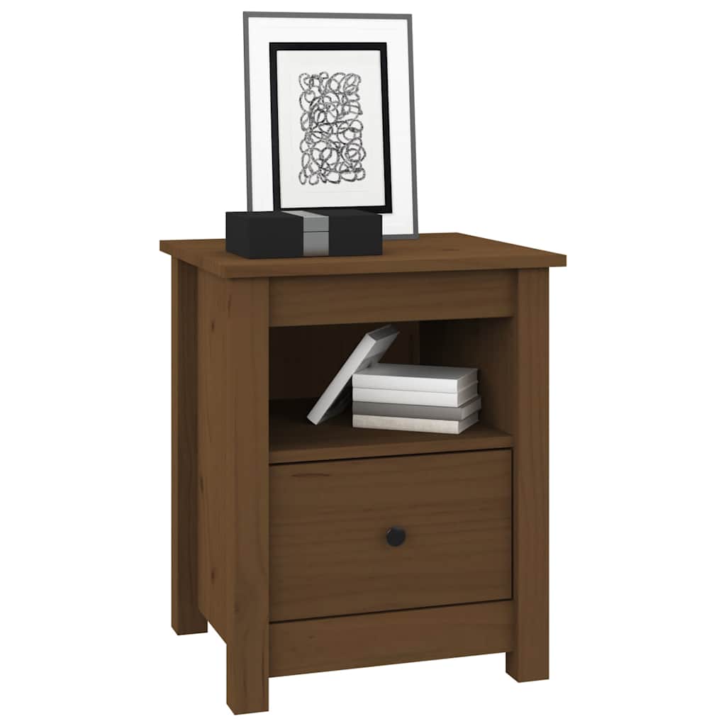 Bedside Cabinets 2 pcs Honey Brown 40x35x49 cm Solid Wood Pine