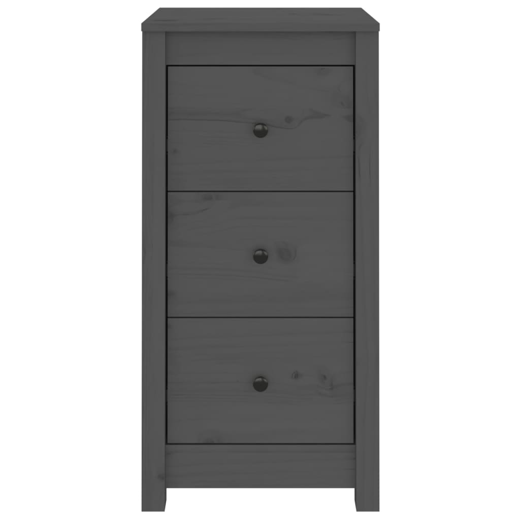 Sideboards 2 pcs Grey 40x35x80 cm Solid Wood Pine