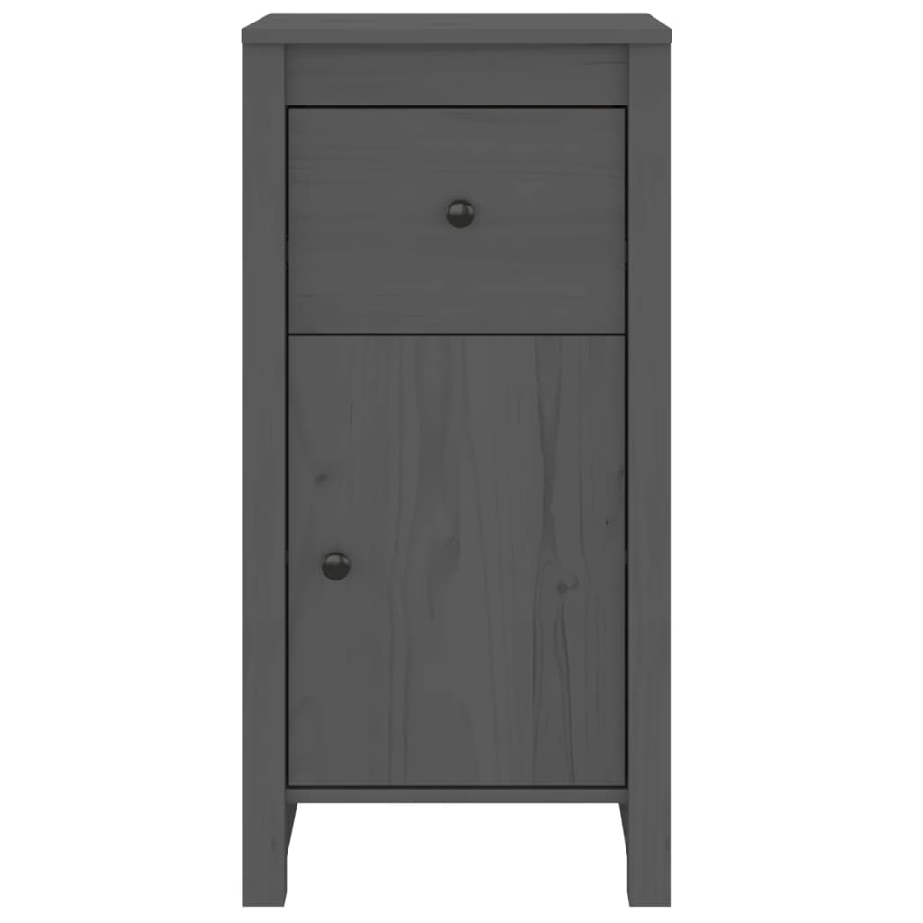Sideboards 2 pcs Grey 40x35x80 cm Solid Wood Pine
