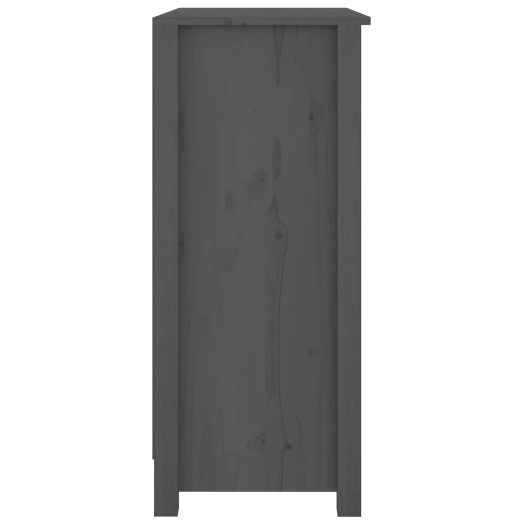 Sideboard Grey 70x35x80 cm Solid Wood Pine