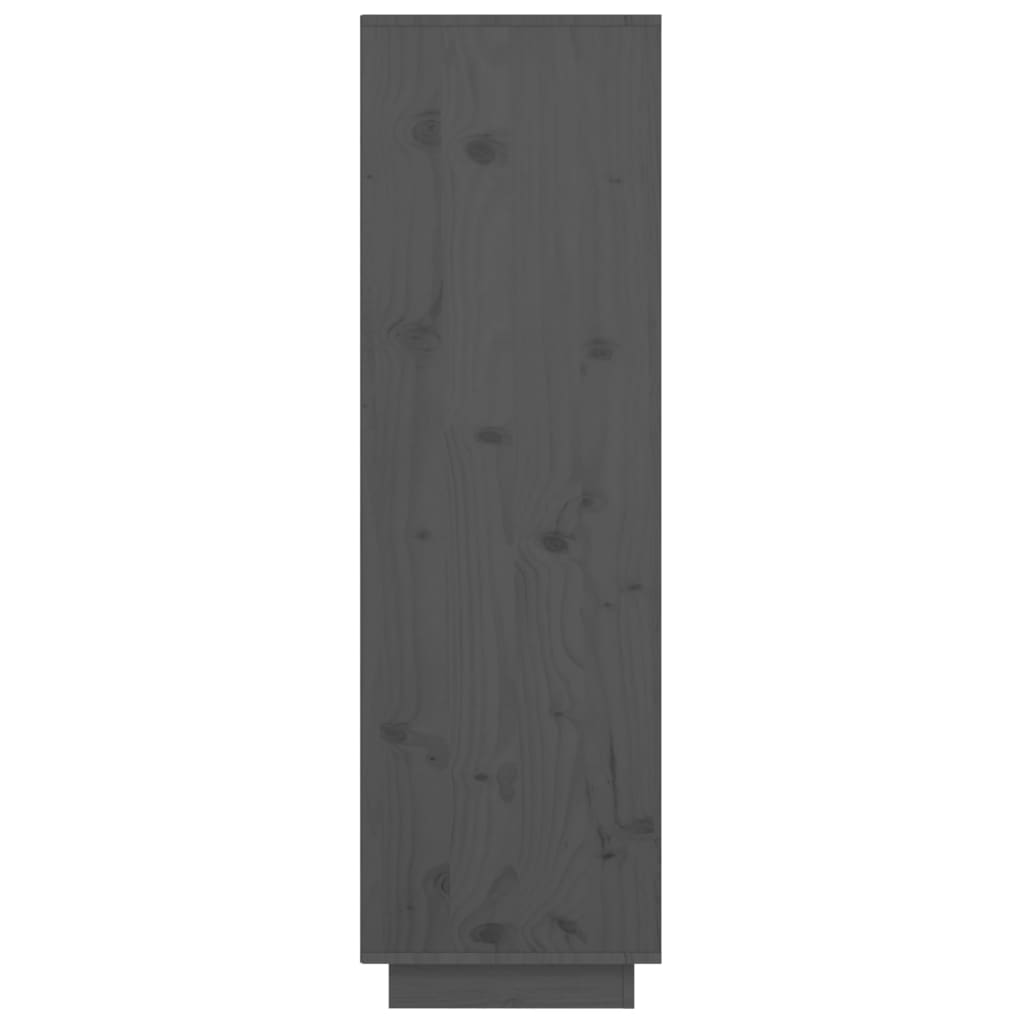 Highboard Grey 38x35x117 cm Solid Wood Pine