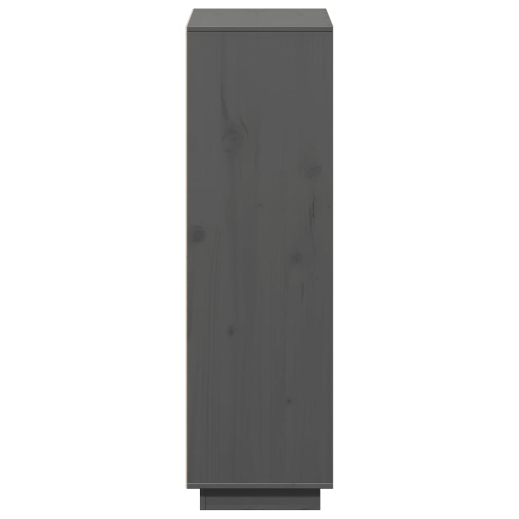 Highboard Grey 74x35x117 cm Solid Wood Pine