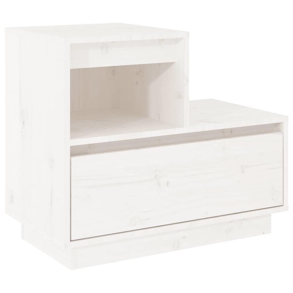Bedside Cabinets 2 pcs White 60x34x51 cm Solid Wood Pine