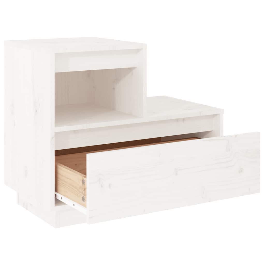 Bedside Cabinets 2 pcs White 60x34x51 cm Solid Wood Pine