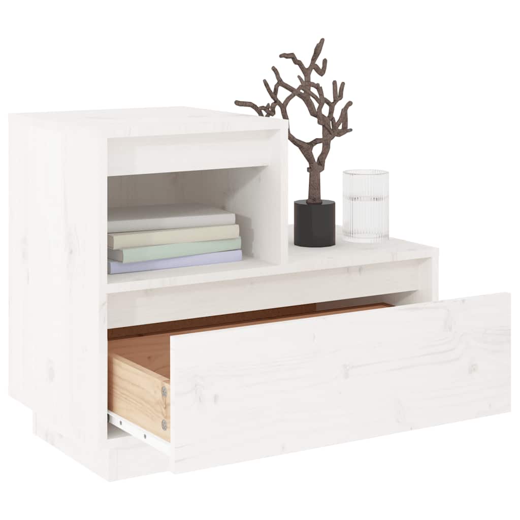 Bedside Cabinets 2 pcs White 60x34x51 cm Solid Wood Pine