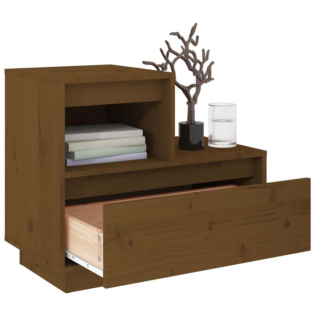 Bedside Cabinets 2 pcs Honey Brown 60x34x51 cm Solid Wood Pine