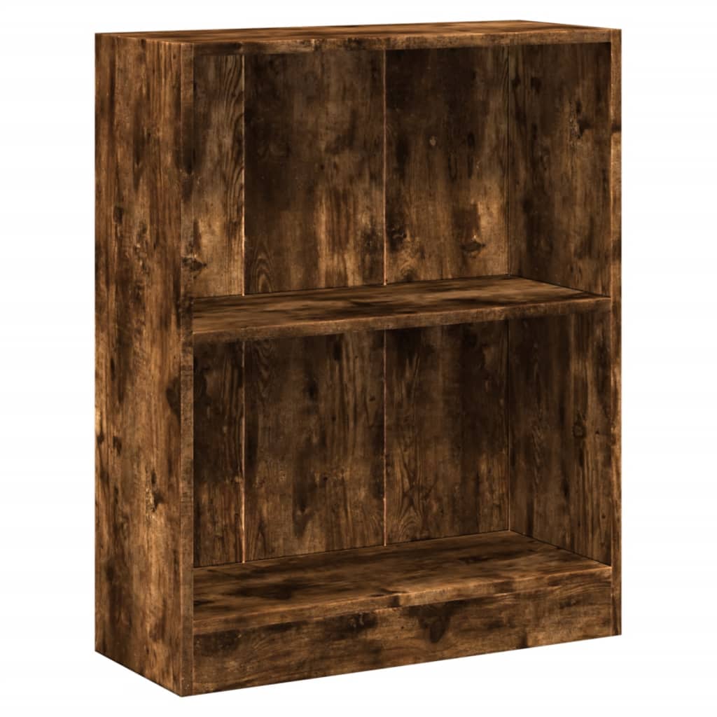 Bookshelf Smoked Oak 60x24x76 cm Engineered Wood