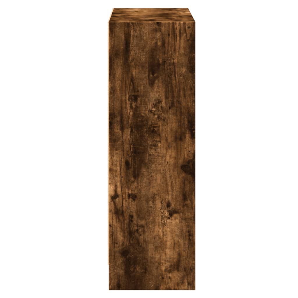 Bookshelf Smoked Oak 60x24x76 cm Engineered Wood