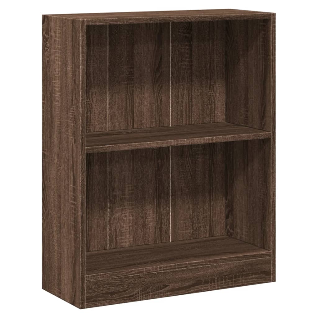 Bookshelf Brown Oak 60x24x76 cm Engineered Wood