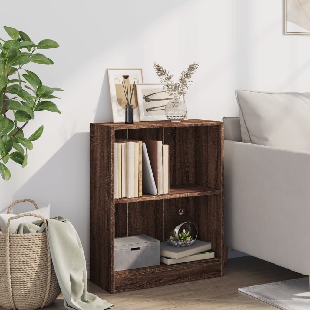 Bookshelf Brown Oak 60x24x76 cm Engineered Wood