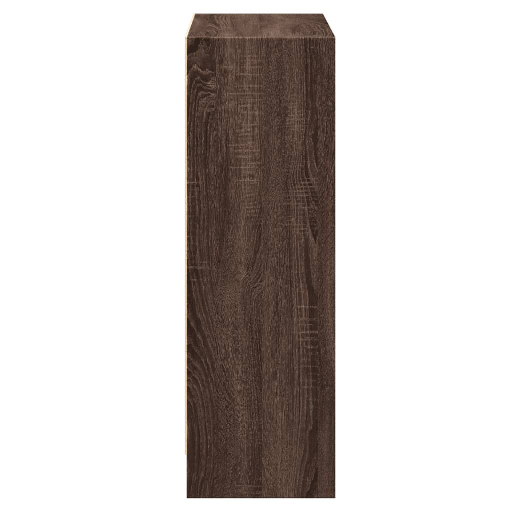 Bookshelf Brown Oak 60x24x76 cm Engineered Wood