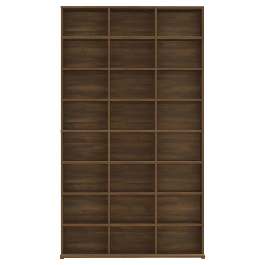 CD Cabinet Brown Oak 102x23x177.5 cm Engineered Wood