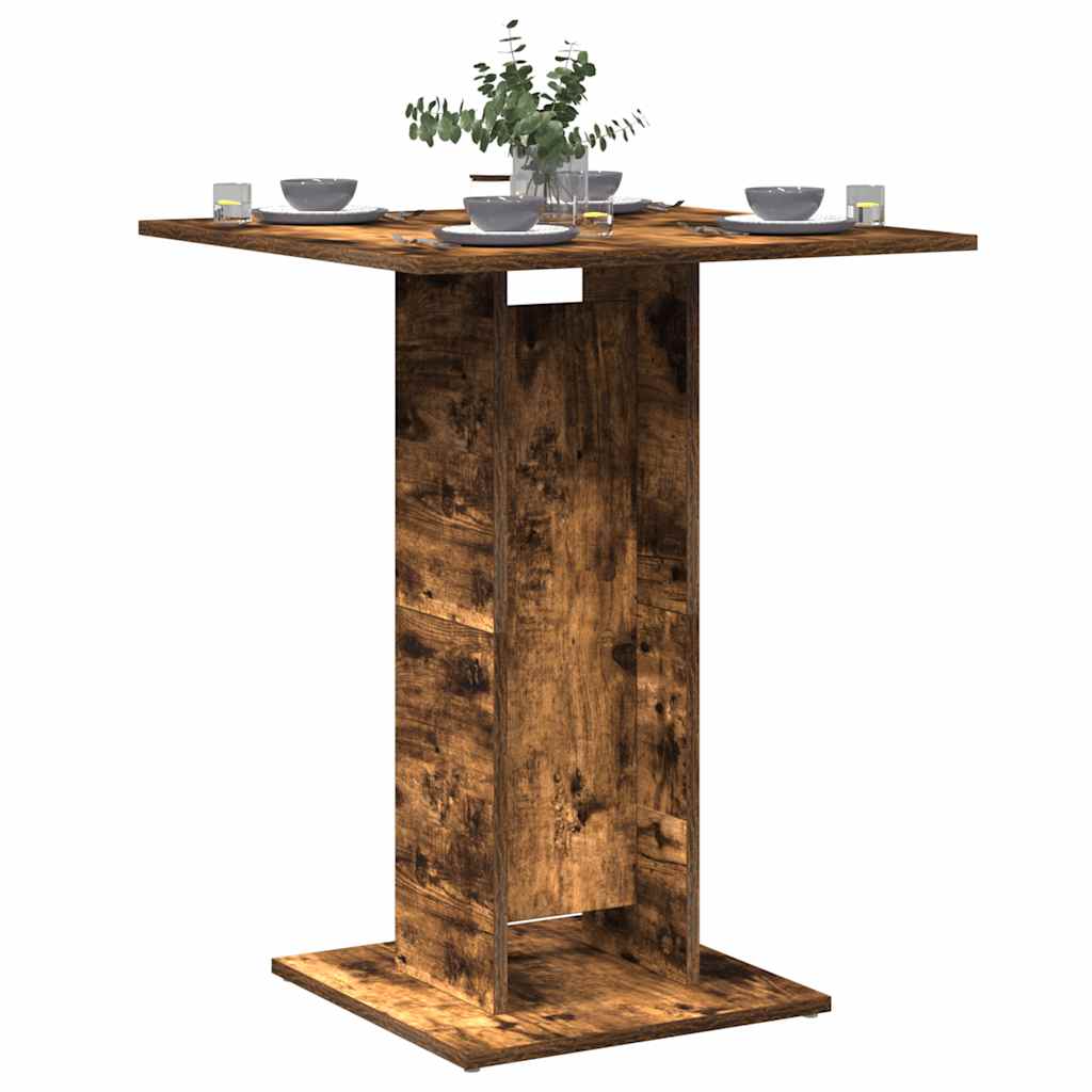 Bistro Table Smoked Oak 60x60x75 cm Engineered Wood