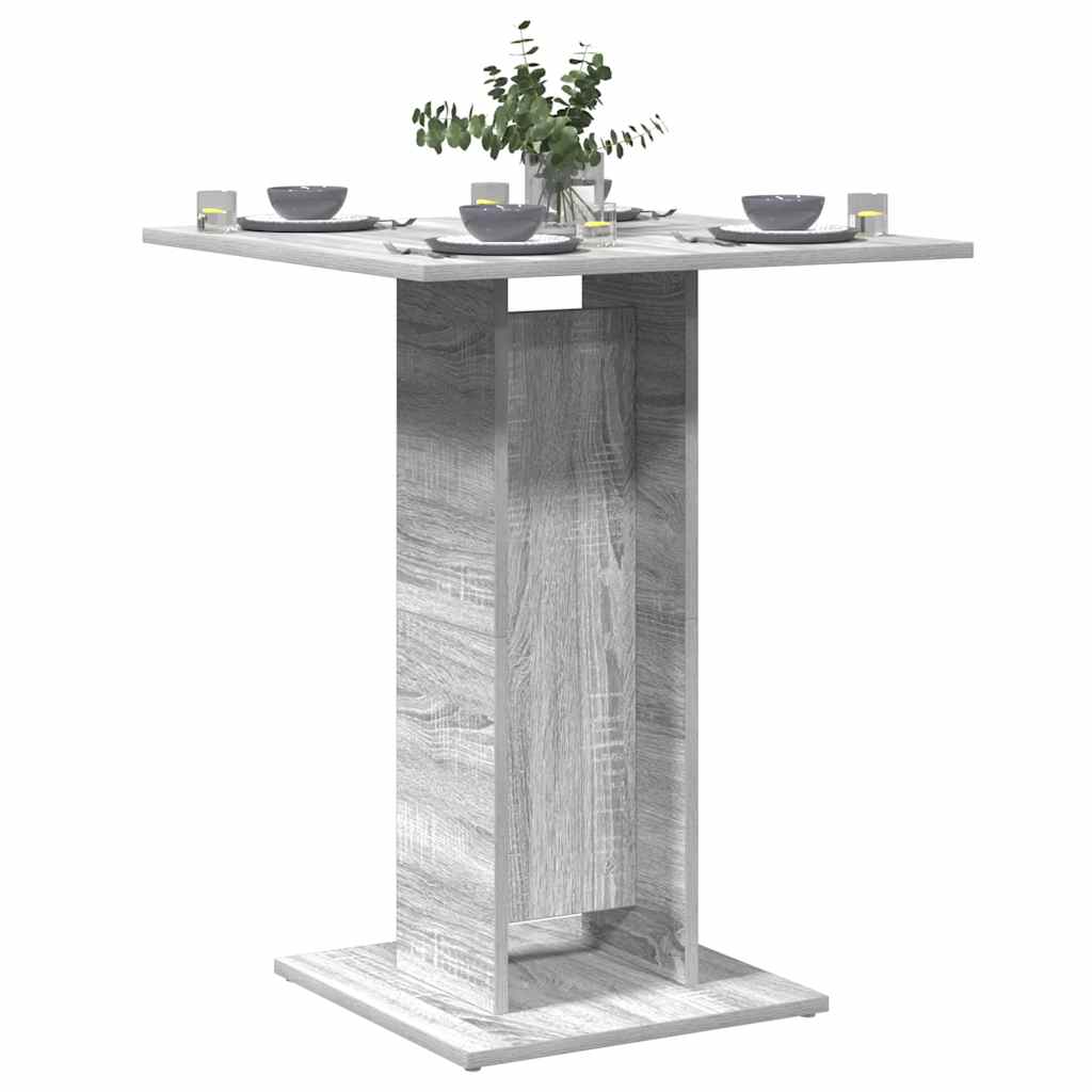 Bistro Table Grey Sonoma 60x60x75 cm Engineered Wood