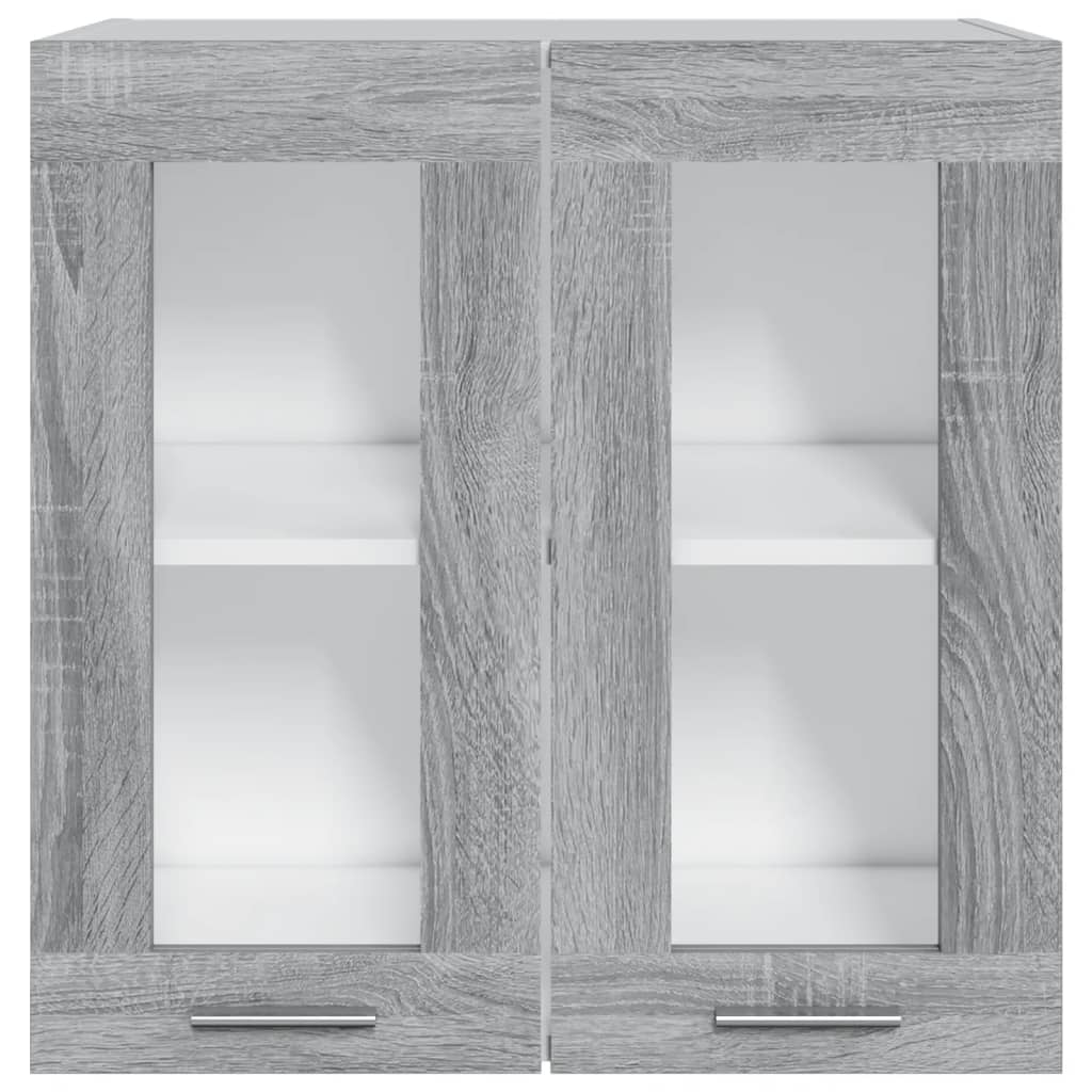 Hanging Glass Cabinet Lyon Grey Sonoma 60x31x60 cm Engineered Wood