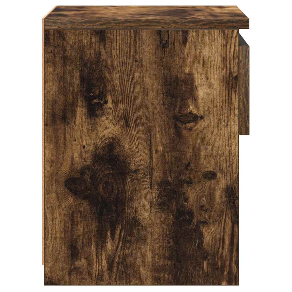 Bedside Cabinet Smoked Oak 40x30x39 cm Engineered Wood