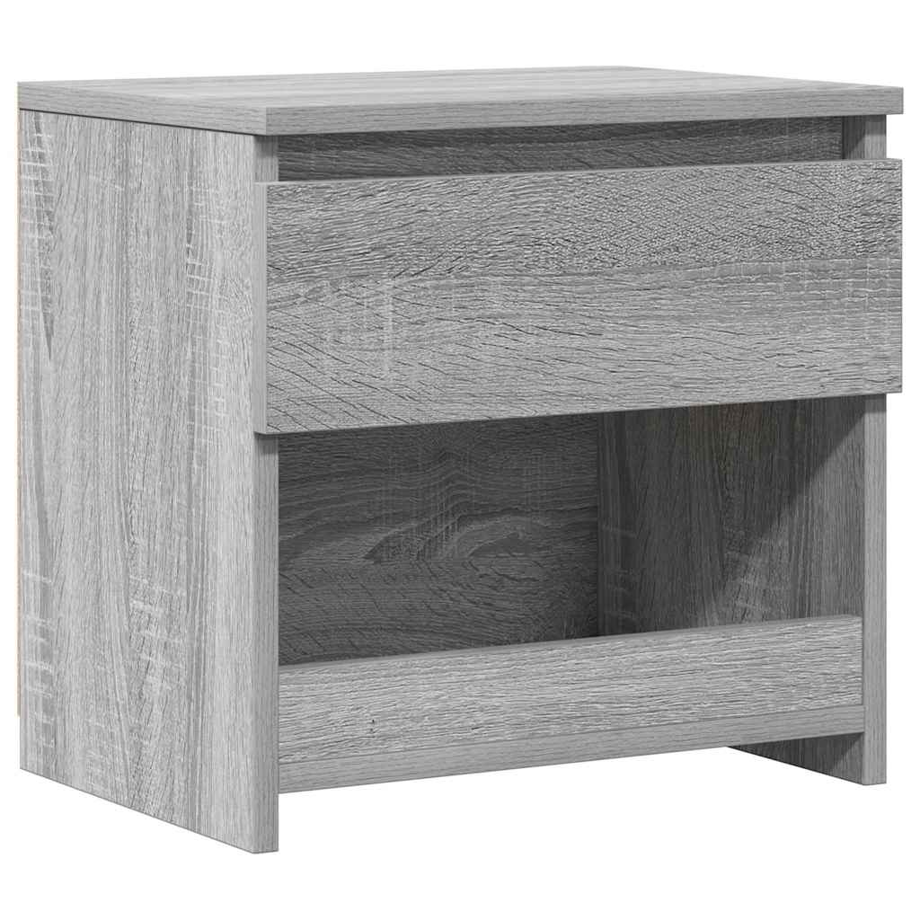 Bedside Cabinet Grey Sonoma 40x30x39 cm Engineered Wood