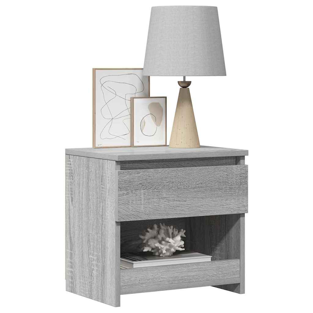 Bedside Cabinet Grey Sonoma 40x30x39 cm Engineered Wood