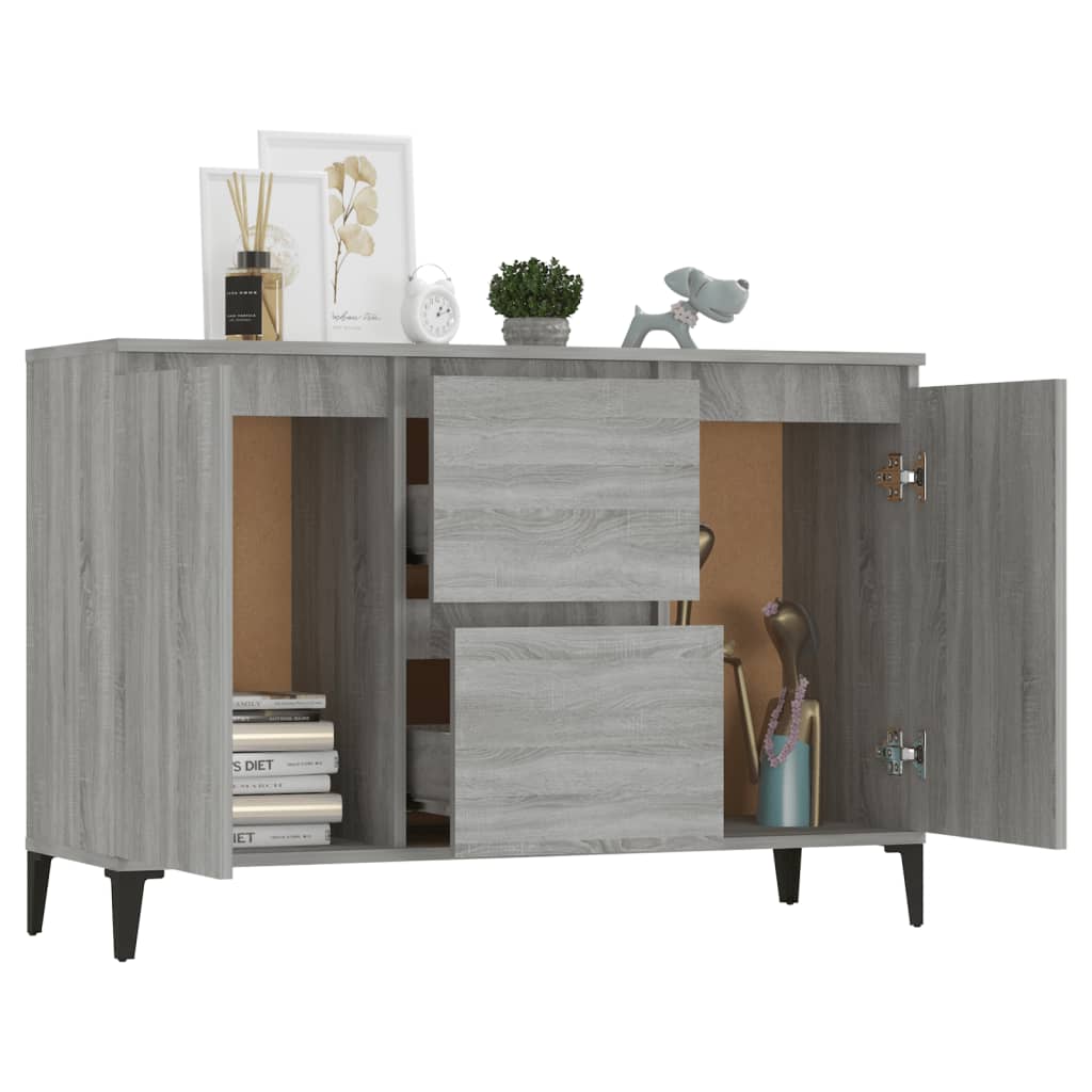 Sideboard Grey Sonoma 102x35x70 cm Engineered Wood