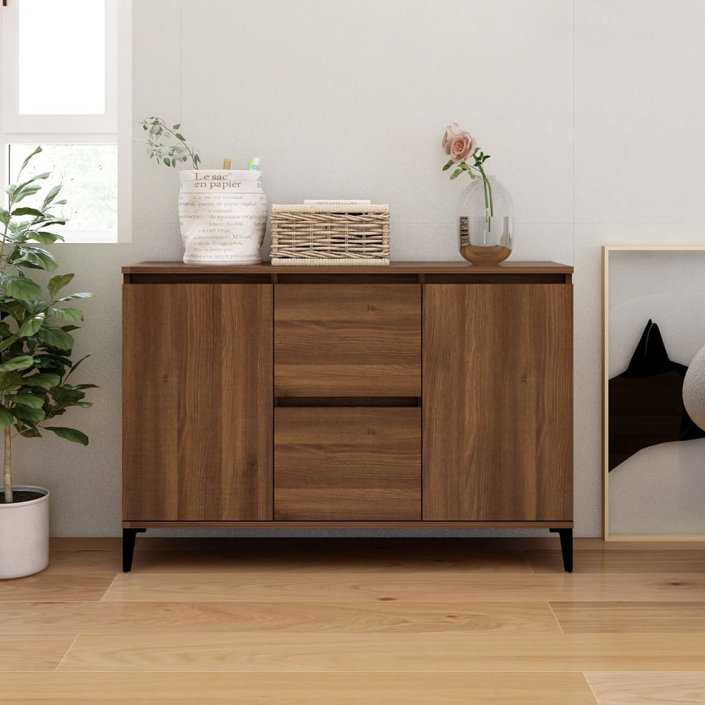 Sideboard Brown Oak 102x35x70 cm Engineered Wood