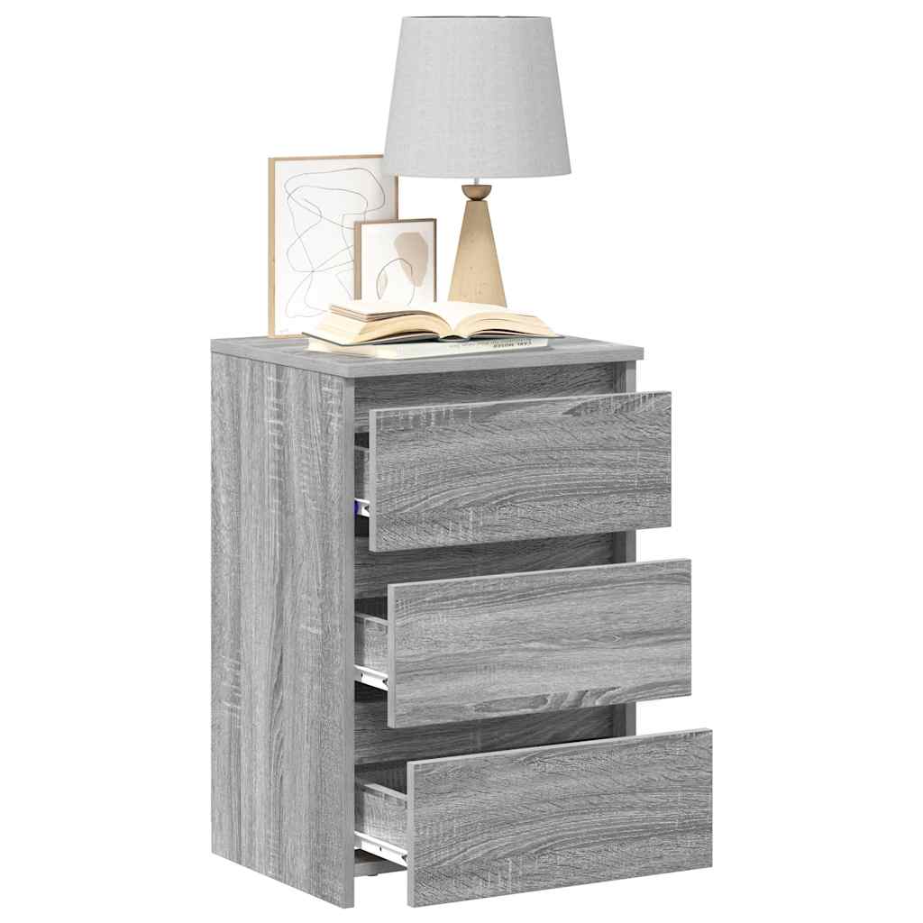 Bed Cabinets 2 pcs Grey Sonoma 40x35x62.5 cm Engineered Wood