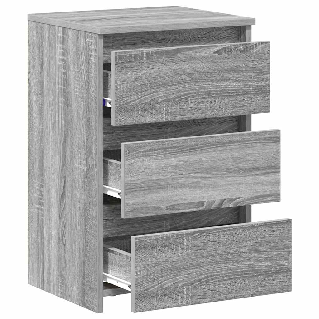 Bed Cabinets 2 pcs Grey Sonoma 40x35x62.5 cm Engineered Wood