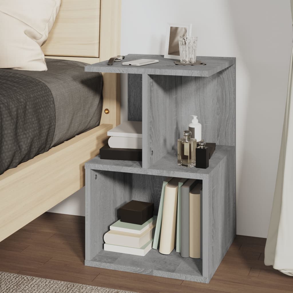 Bedside Cabinet Grey Sonoma 35x35x55 cm Engineered Wood