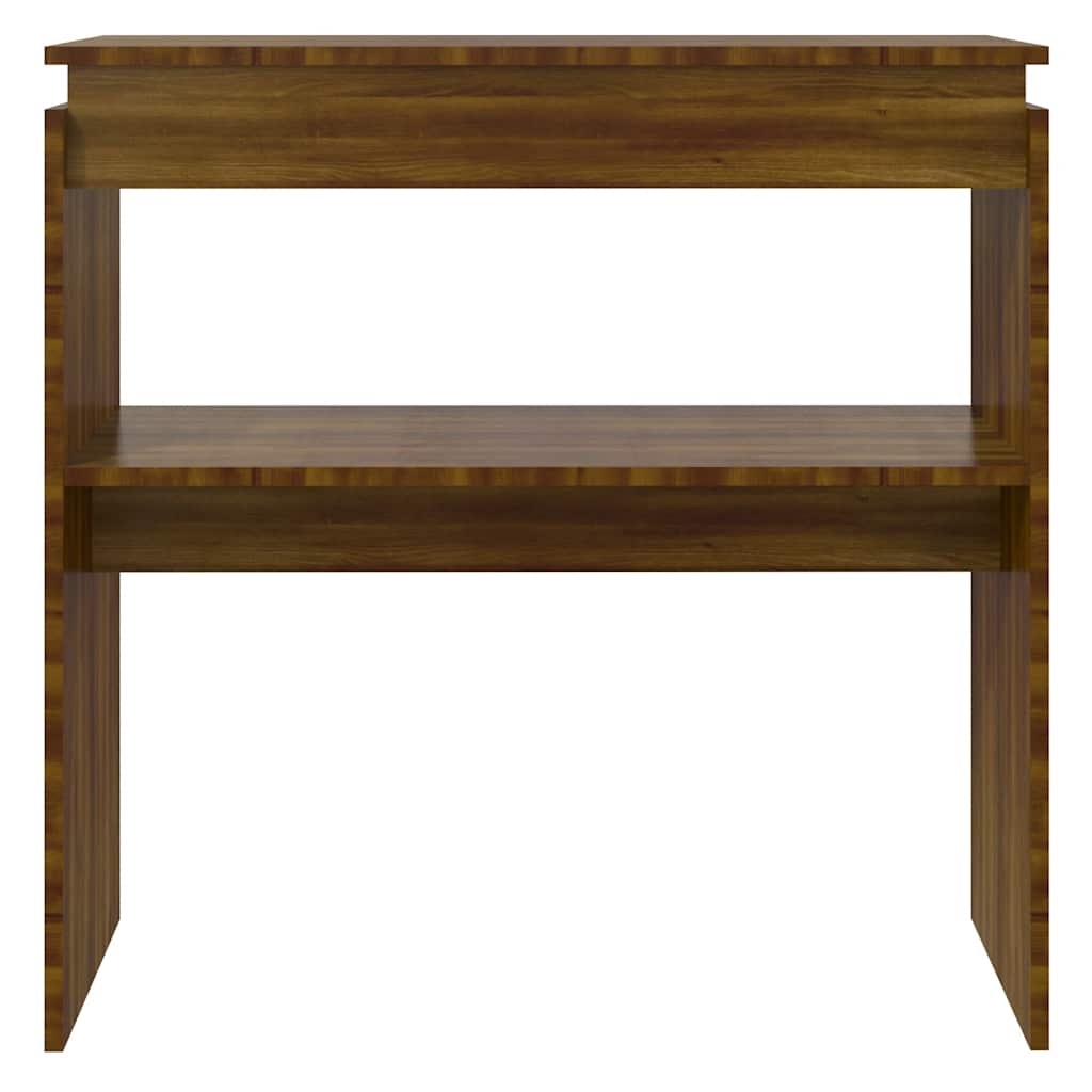 Console Table Brown Oak 80x30x80 cm Engineered Wood