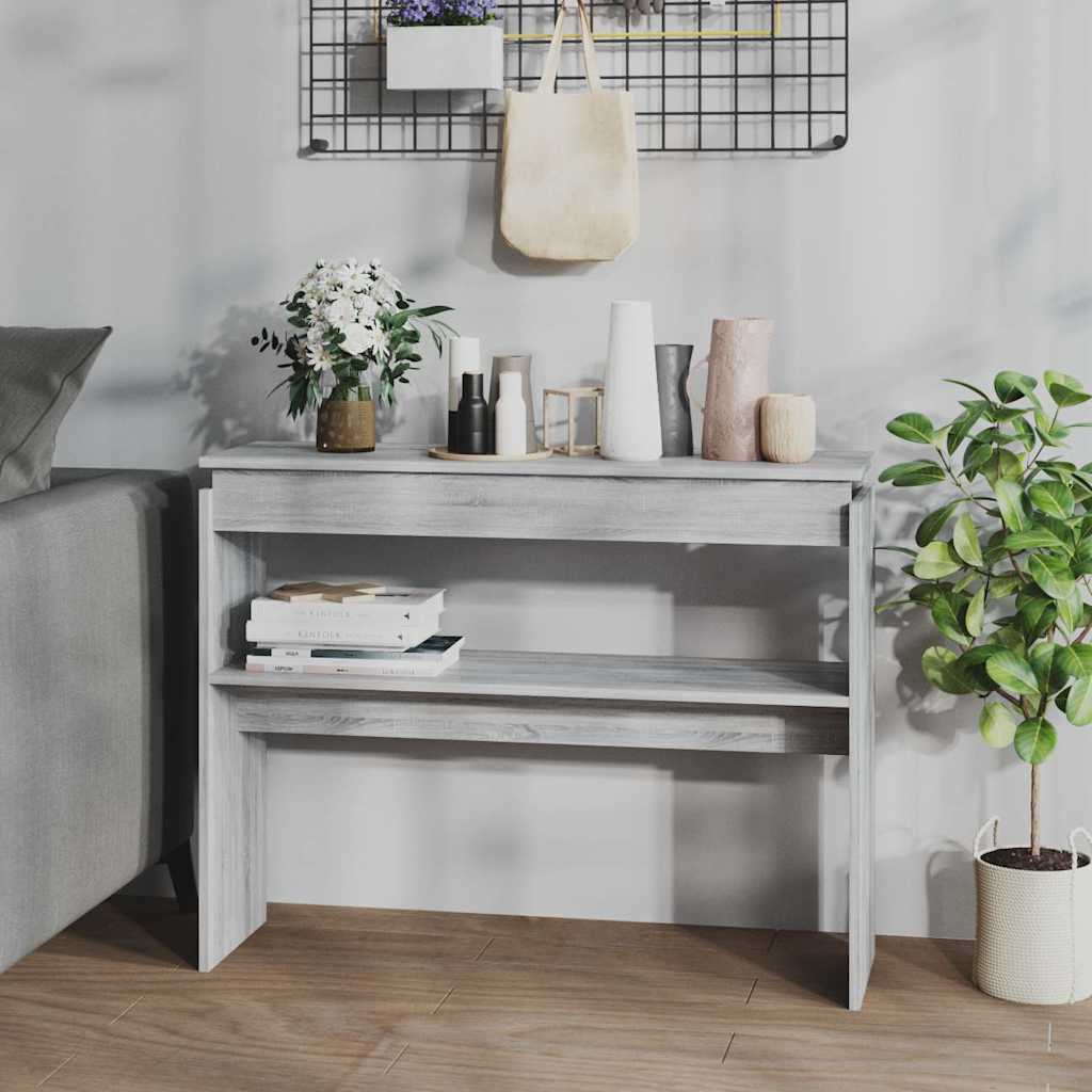 Console Table Grey Sonoma 102x30x80 cm Engineered Wood