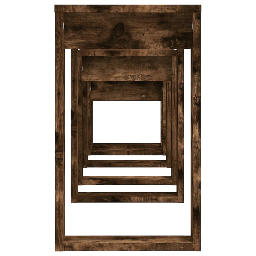 Nesting Tables 3 pcs Smoked Oak Engineered Wood