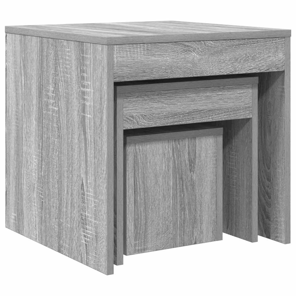 Nesting Tables 3 pcs Grey Sonoma Engineered Wood