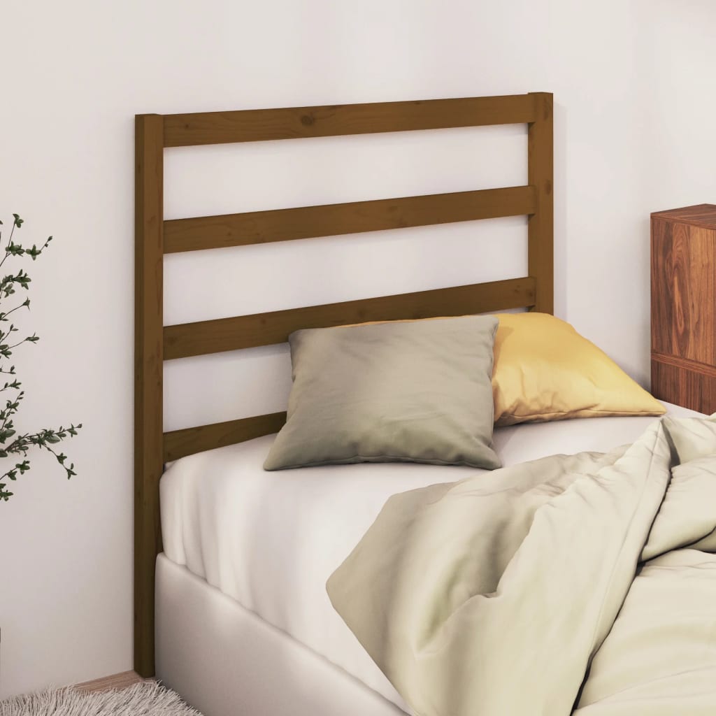 Bed Headboard Honey Brown 81x4x100 cm Solid Wood Pine