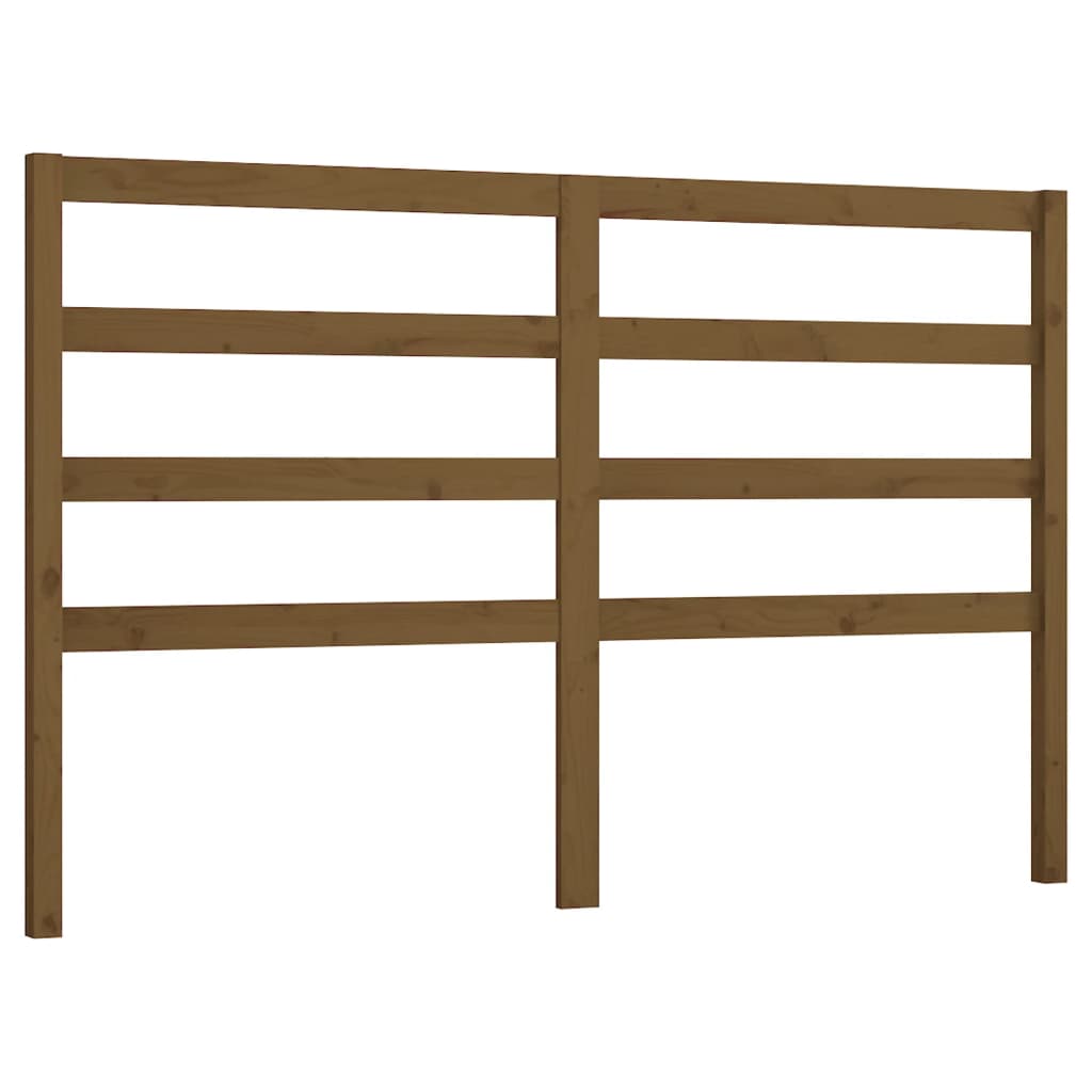 Bed Headboard Honey Brown 126x4x100 cm Solid Wood Pine