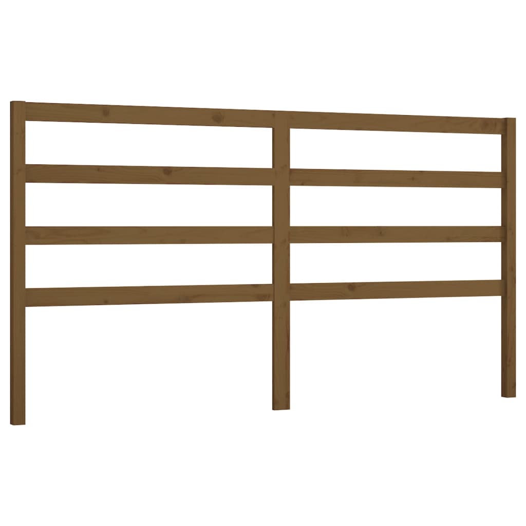Bed Headboard Honey Brown 206x4x100 cm Solid Wood Pine