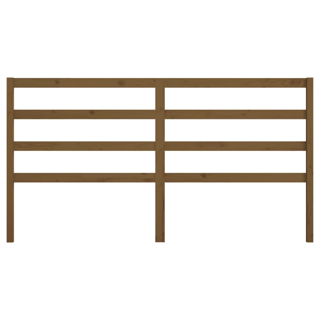 Bed Headboard Honey Brown 206x4x100 cm Solid Wood Pine