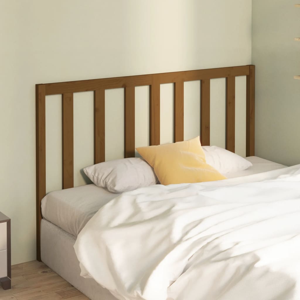 Bed Headboard Honey Brown 146x4x100 cm Solid Wood Pine