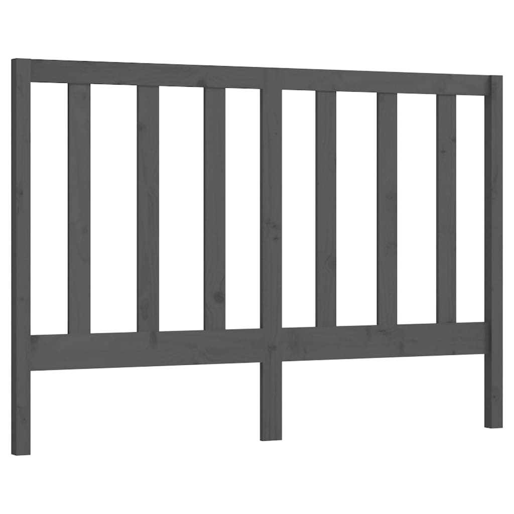 Bed Headboard Grey 166x4x100 cm Solid Wood Pine
