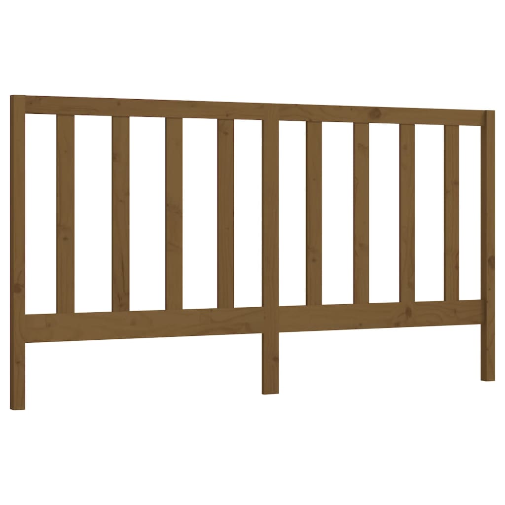 Bed Headboard Honey Brown 206x4x100 cm Solid Wood Pine