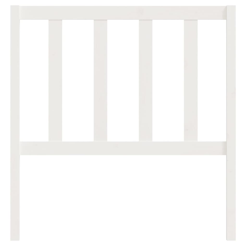 Bed Headboard White 81x4x100 cm Solid Wood Pine