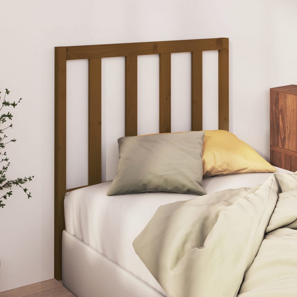 Bed Headboard Honey Brown 81x4x100 cm Solid Wood Pine