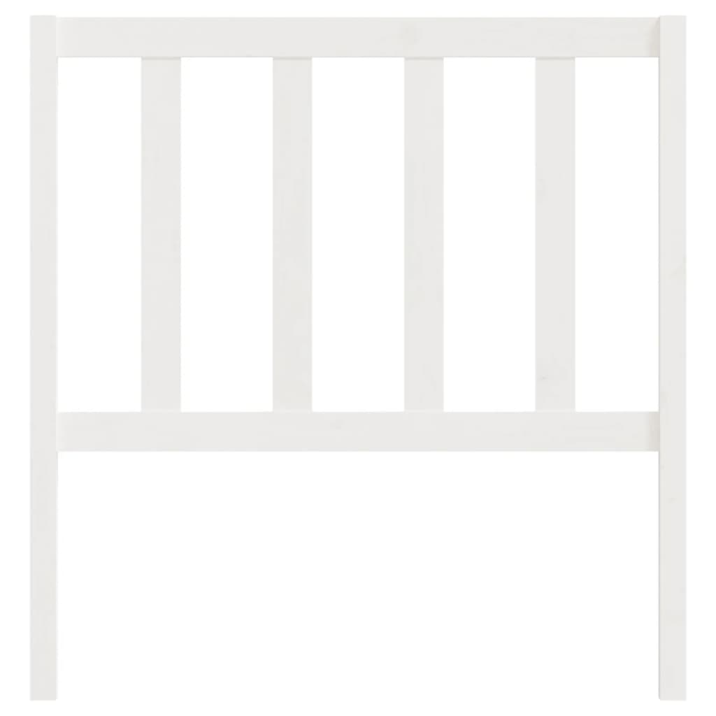 Bed Headboard White 106x4x100 cm Solid Wood Pine