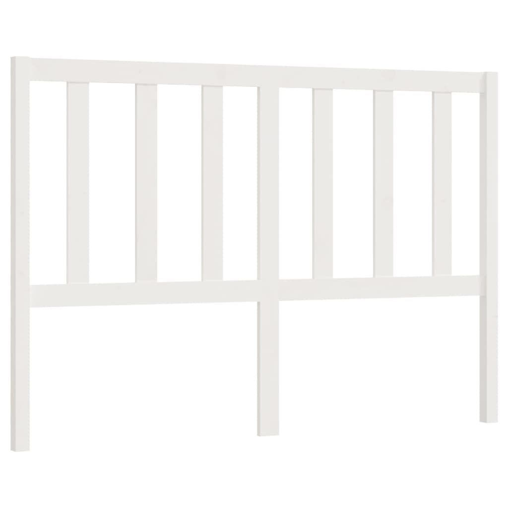 Bed Headboard White 166x4x100 cm Solid Wood Pine